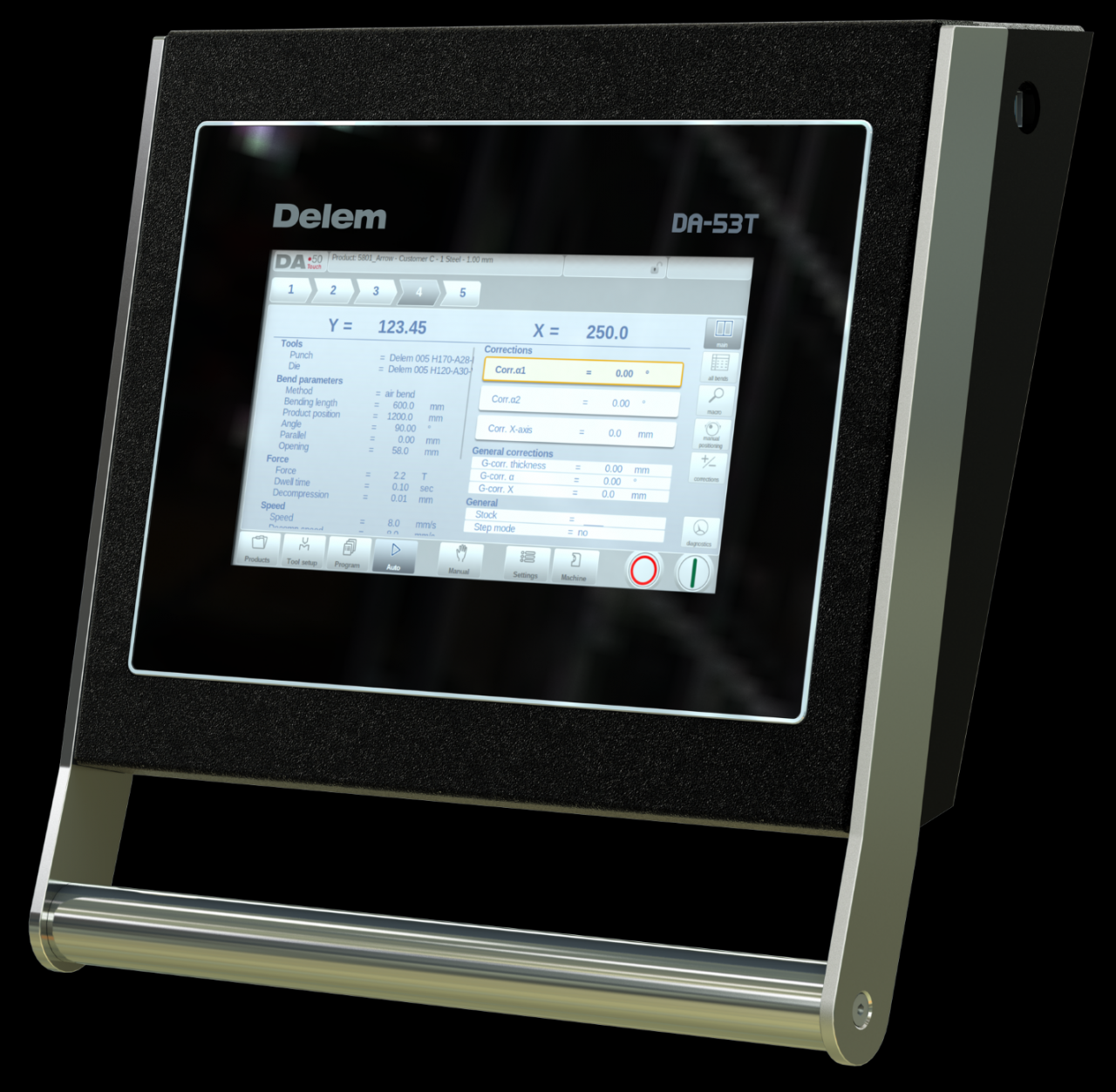 قیمت کنترلر پرس هیدرولیک Cnc Da-66t با سیستم صفحه نمایش لمسی سه بعدی